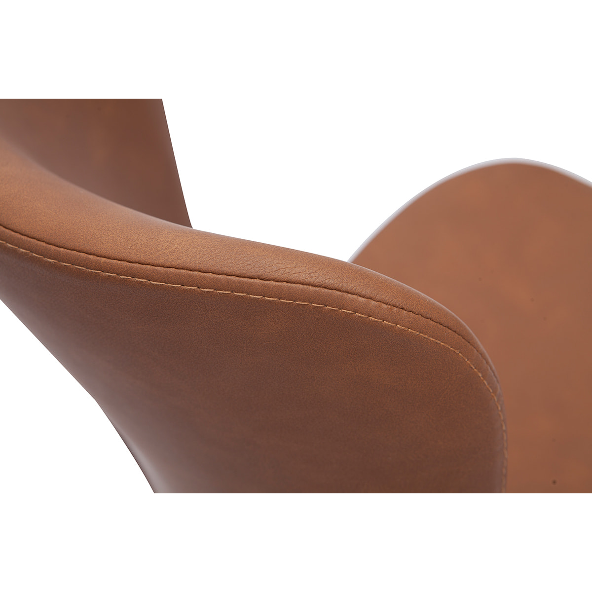 Chaise de bureau à roulettes marron et métal noir JOSH