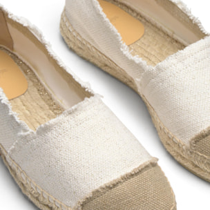 Alpargata plana Kampala en lino metalizado