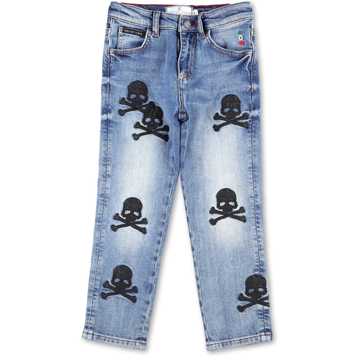 PHILIPP PLEIN Denim Trousers SKULL