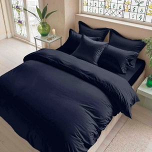Housse de couette unie marine