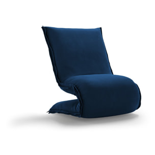 Fauteuil "Adeline" en velours bleu roi