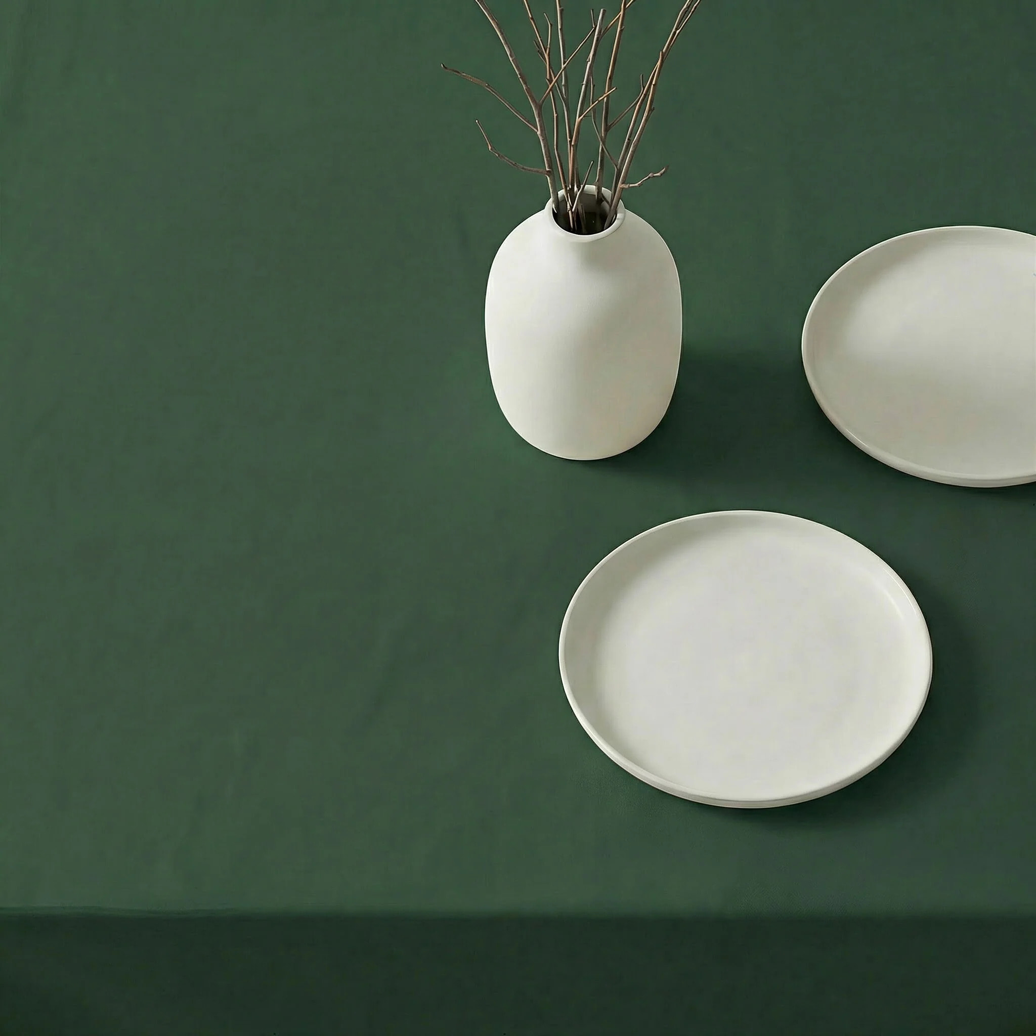 Nappe antitache au toucher tissu imperméable Vert foncé