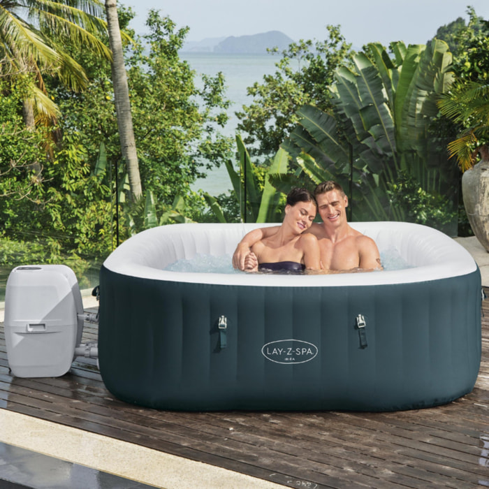 Bestway Spa gonflable carré Lay-Z-Spa Ibiza AirJet EnergySense 4-6 personnes