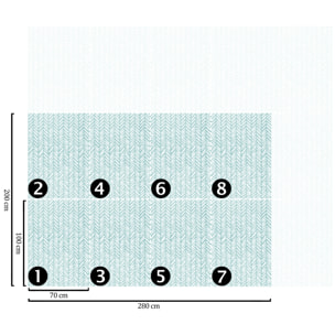 Carta da Parati Geometrica Azzurra Vintage