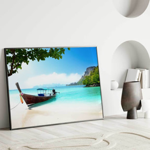 Affiche encadrée bateau exotique Affiche + cadre en métal - Noir