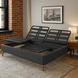 Lit électrique Ergoflex | Contour Bouclette | Gris clair