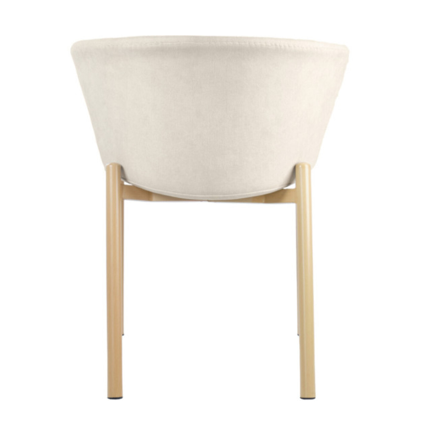 Chaise en tissu pieds en métal effet bois - Gris ou Beige - LOLI