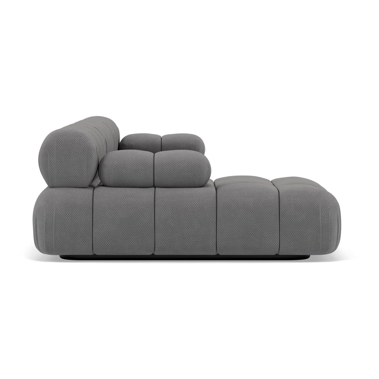 Ruby - canapé modulable d'angle gauche 4 places en velours texturé - Gris