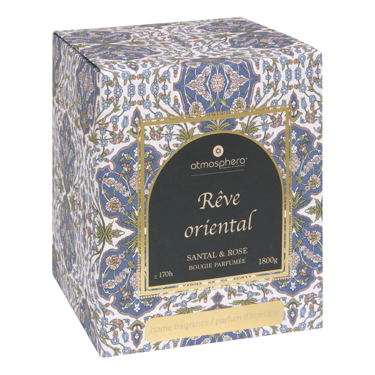 Bougie parfumée Lucia 1800g pot céramique santal