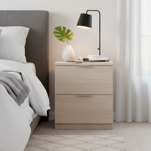 Comodino Con 2 Cassetti Per Camera Da Letto Cameretta Ragazzi Studio Ingresso Comò Settimino Zona Notte 38 x 33,5 x 45 cm Cm Colore Rovere
