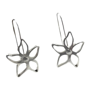 Pendiente gancho Irregular Blom en plata chapado 10µ