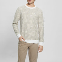 Pull Carl - motif géométrique - beige