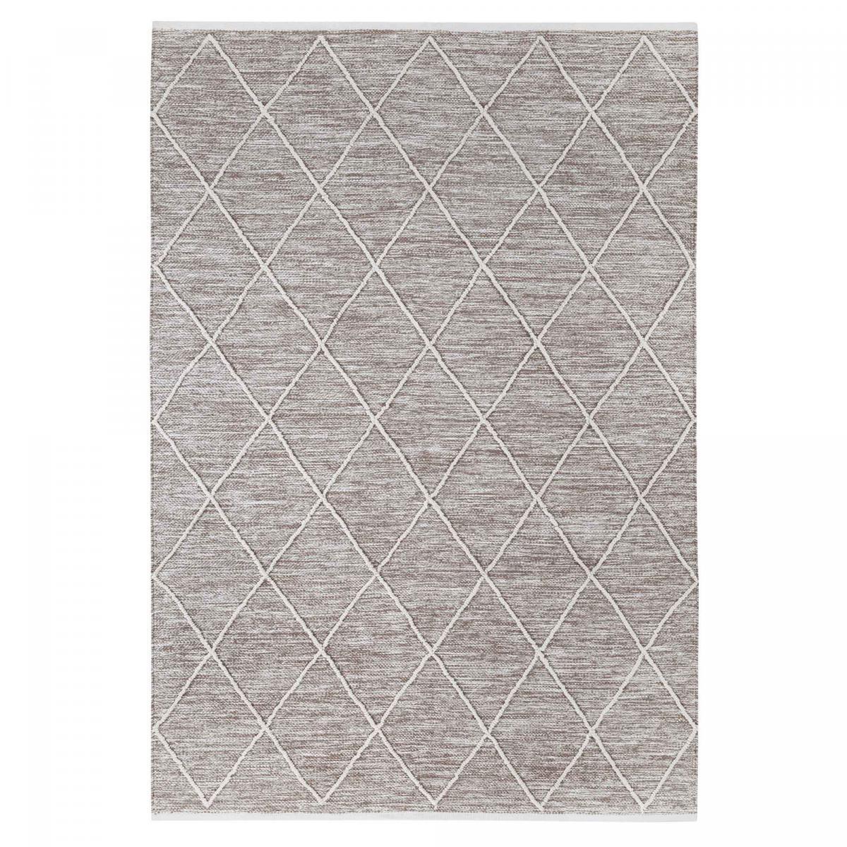 Tapis salon et chambre tissé en coton motif scandinave JABI