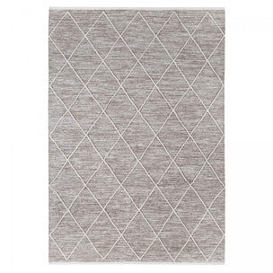 Tapis salon et chambre tissé en coton motif scandinave JABI