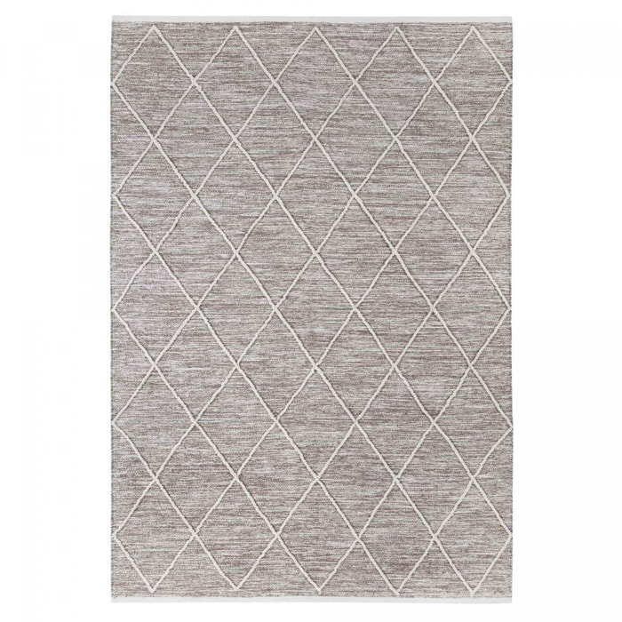 Tapis salon et chambre tissé en coton motif scandinave JABI