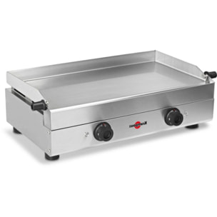 Plancha électrique KRAMPOUZ Saveur inox 2 brûleurs à poser, 64x34 cm