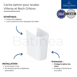 Cache siphon pour lavabo O.Novo