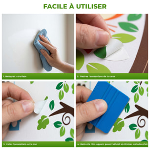 Stickers Muraux décoration adhésifs Arbre et Animaux