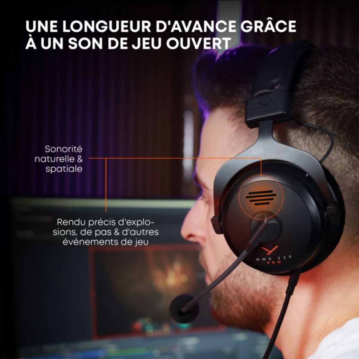 Casque gamer BEYERDYNAMIC MMX 330 Pro Noir