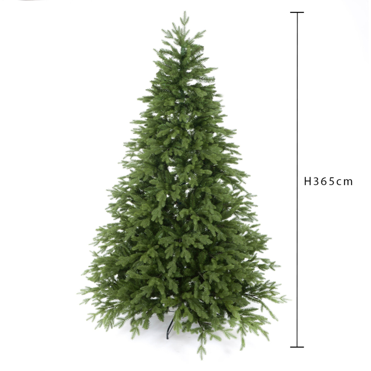 Abete Cervino Large, Pcv+Pe Con 5500 Tips. Altezza 365 Cm - Pezzi 1 - 225X360X225cm - Colore: Verde - Bianchi Dino - Articoli Natalizi