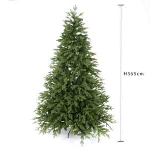 Abete Cervino Large, Pcv+Pe Con 5500 Tips. Altezza 365 Cm - Pezzi 1 - 225X360X225cm - Colore: Verde - Bianchi Dino - Articoli Natalizi