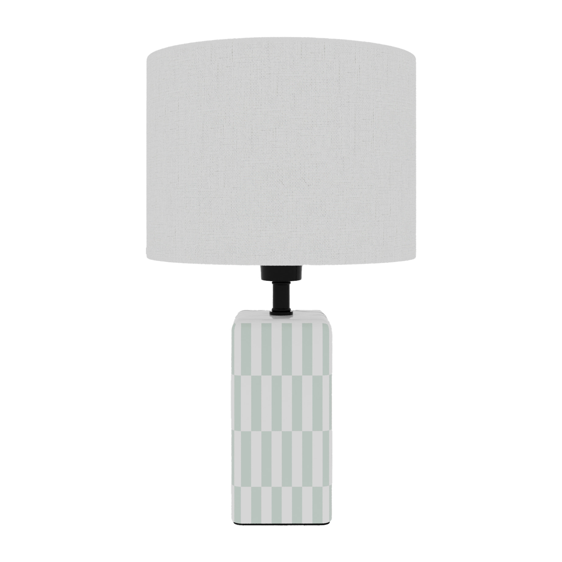 Lampe à poser Manet – céramique vert d’eau et lin naturel