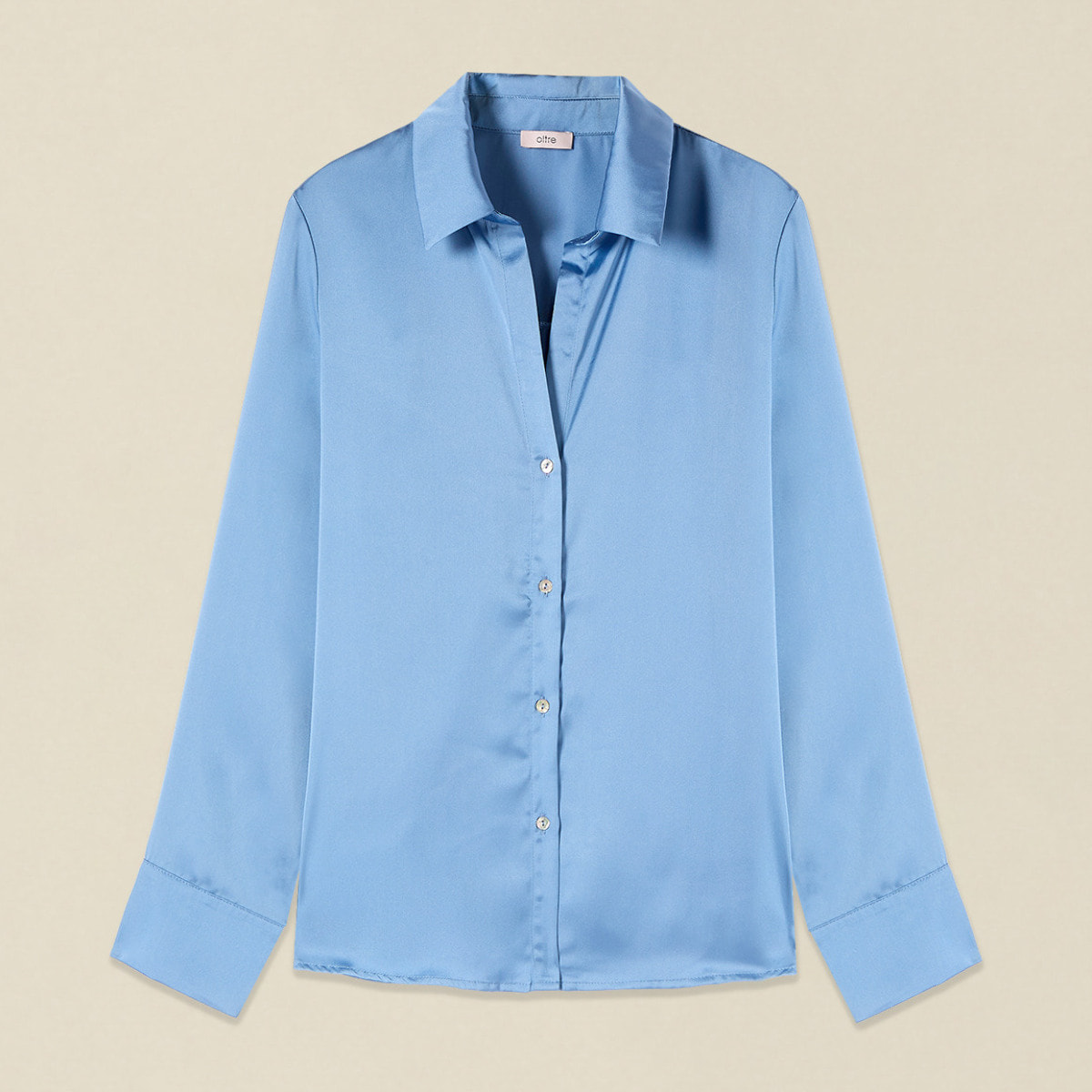 Oltre - Camicia in raso - Azzurro