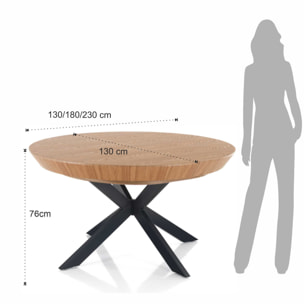Tomasucci Table ronde extensible STOR WOOD