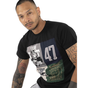 Camiseta de hombre "Iconic Vintage" de manga corta con estampados vintage