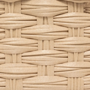 Panier "Tresse"effet bois naturel 3L