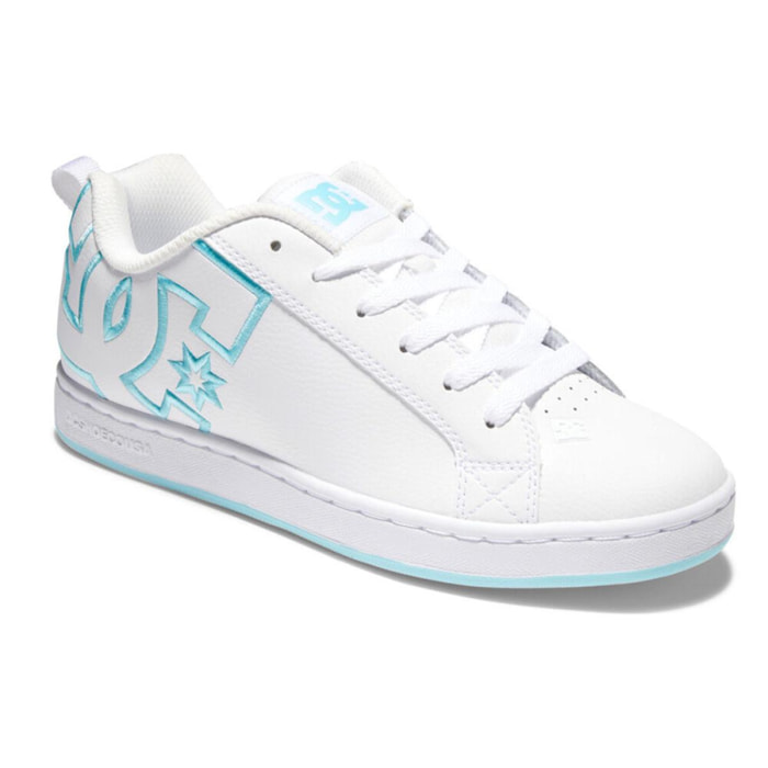 Zapatillas Sneaker DC SHOES Court graffik 300678 WHITE/WHITE/BLUE (XWWB)