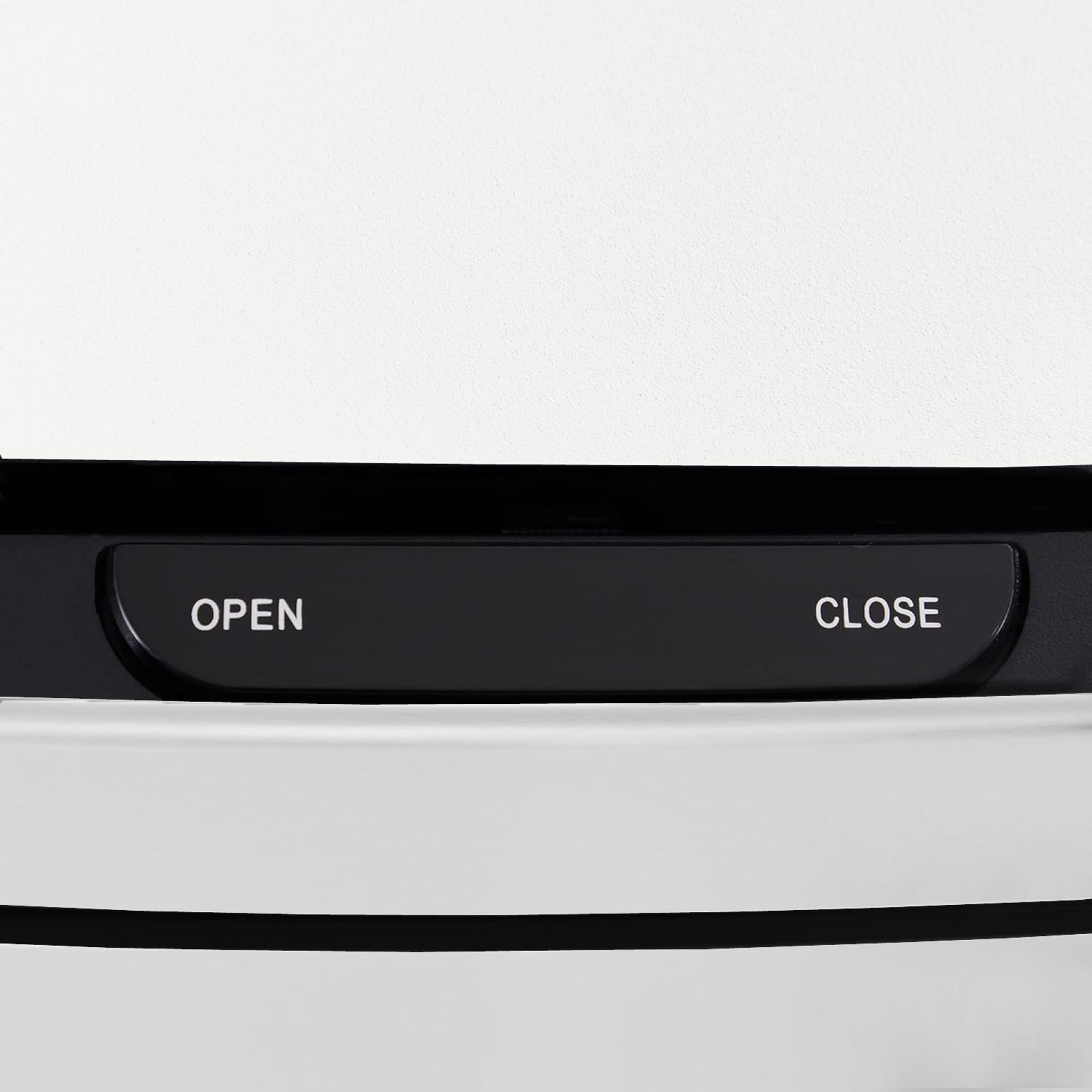 Well home papelera de reciclaje 62l (37l+25l), cubo de basura con 2 compartimentos, apertura automática con sensor, en acero inoxidable, blanco