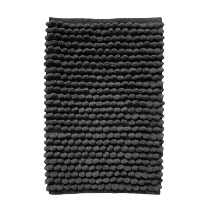 Tapis de salle de bain rectangulaire 40 x 60 cm avec pompons - 6 coloris - POP