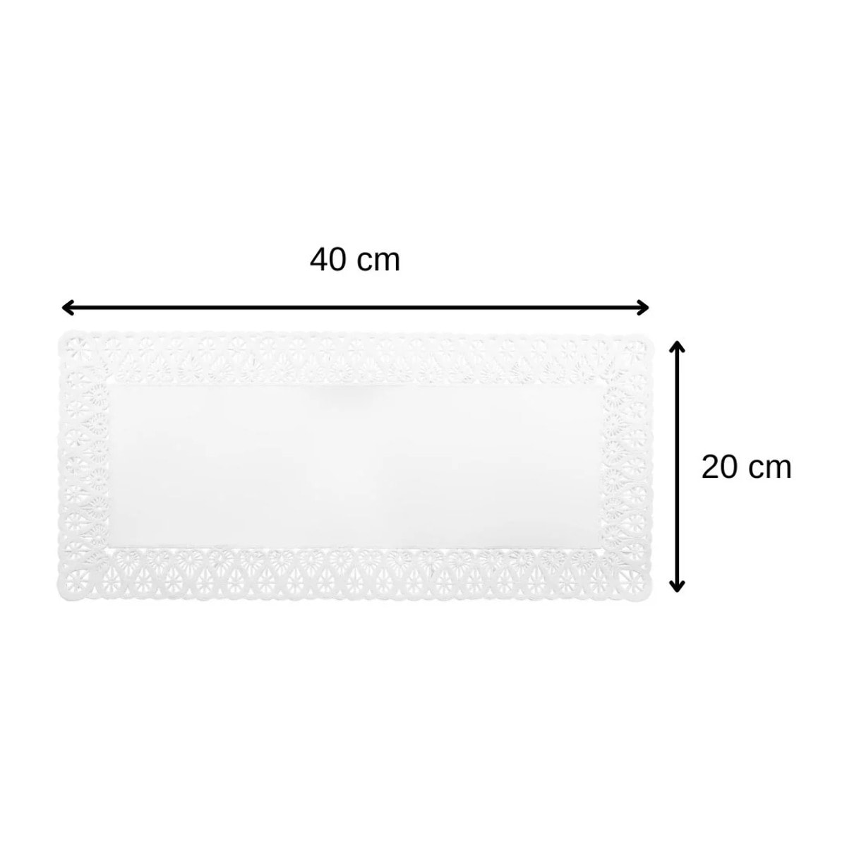 Lot de 15 napperons papier rectangulaires pour cakes Zenker