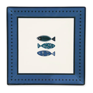 Set 6 Assiettes Excelsa – Ocean, Céramique Bleue