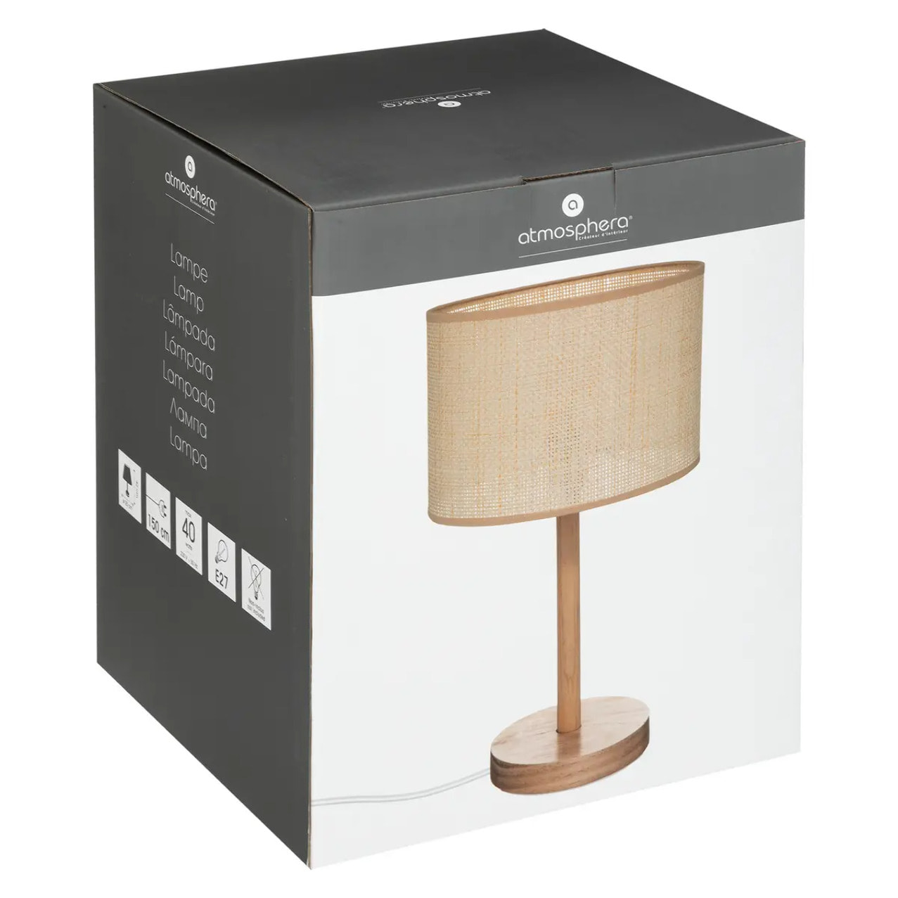 Lampe droit "Della" pin H42cm