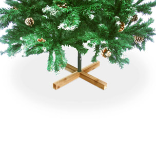 Prancer - Albero di Natale con neve e pigne Ø100 x 180H cm, 750 rami e 60 pigne