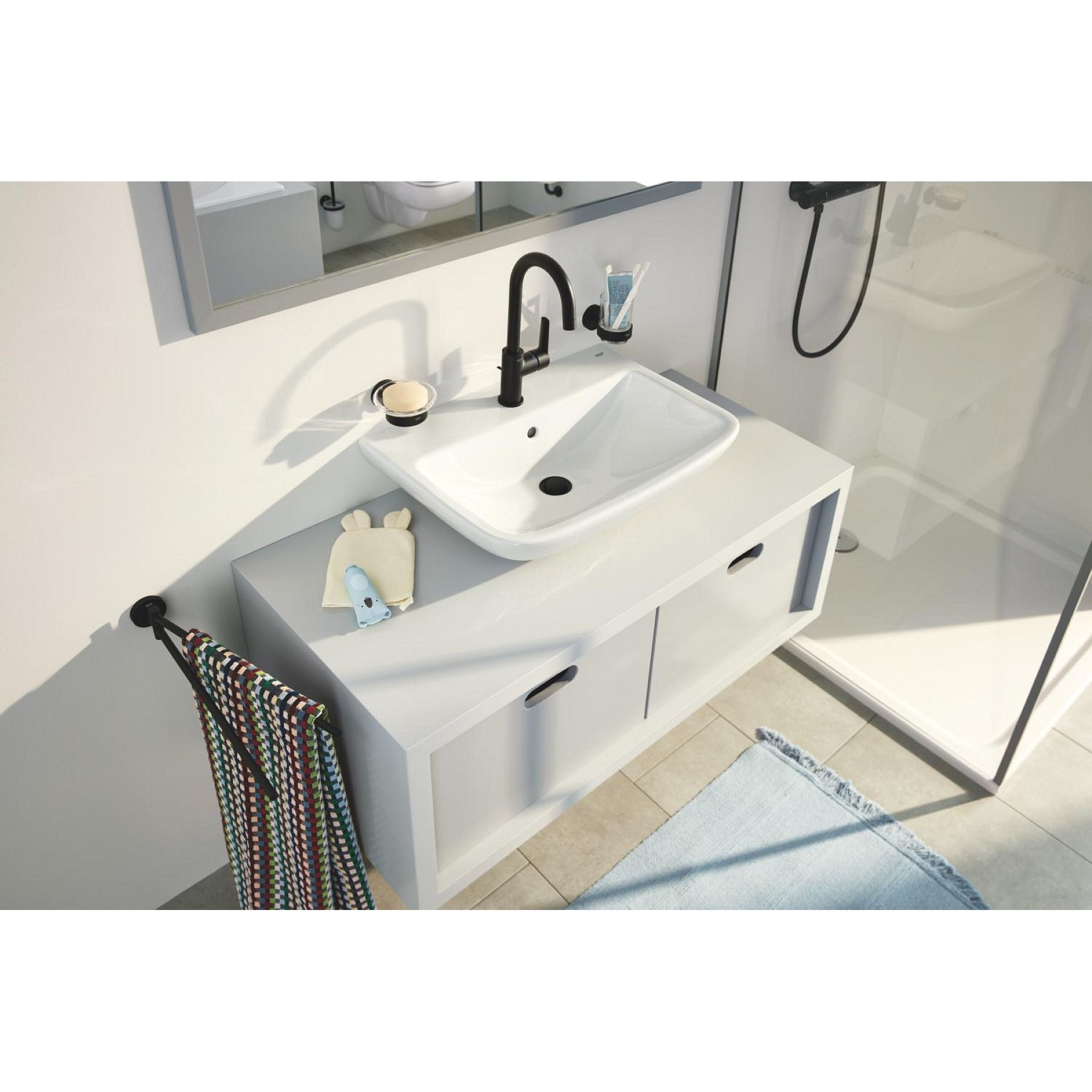 Start Mitigeur monocommande Lavabo, Taille L, noir mat