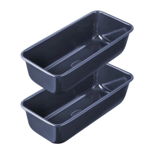 Lot de 2 moules à cake coins arrondis 25 cm Dr. Oetker Back Liebe