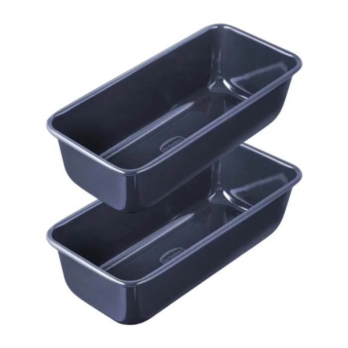 Lot de 2 moules à cake coins arrondis 25 cm Dr. Oetker Back Liebe
