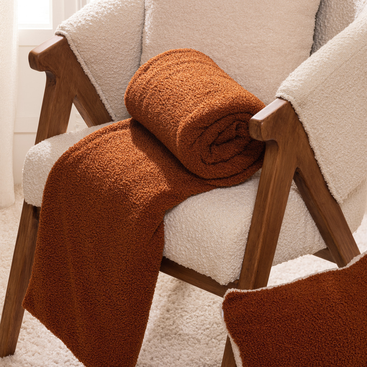 Coussin "Jaiko" en fausse fourrure 40x40cm