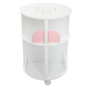 Librero redondo rosa infantil