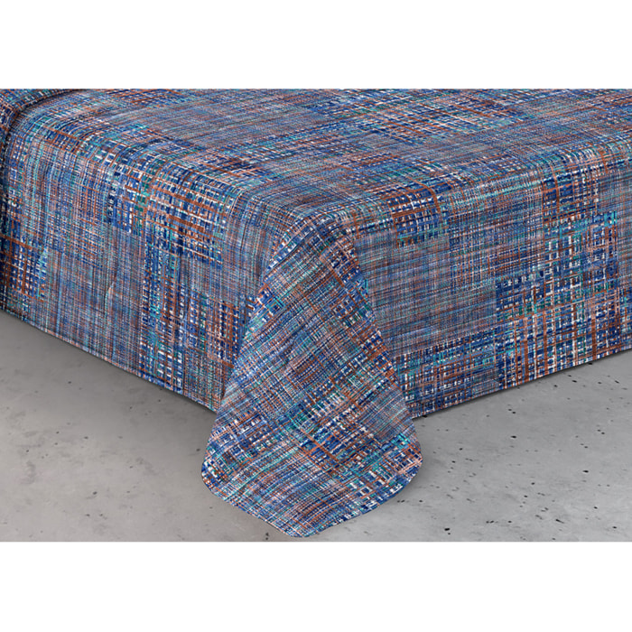 Trapunta Invernale 300gr Made in Italy Piumone Clado Linea Scaldanotti Disegno Lisbona Blu