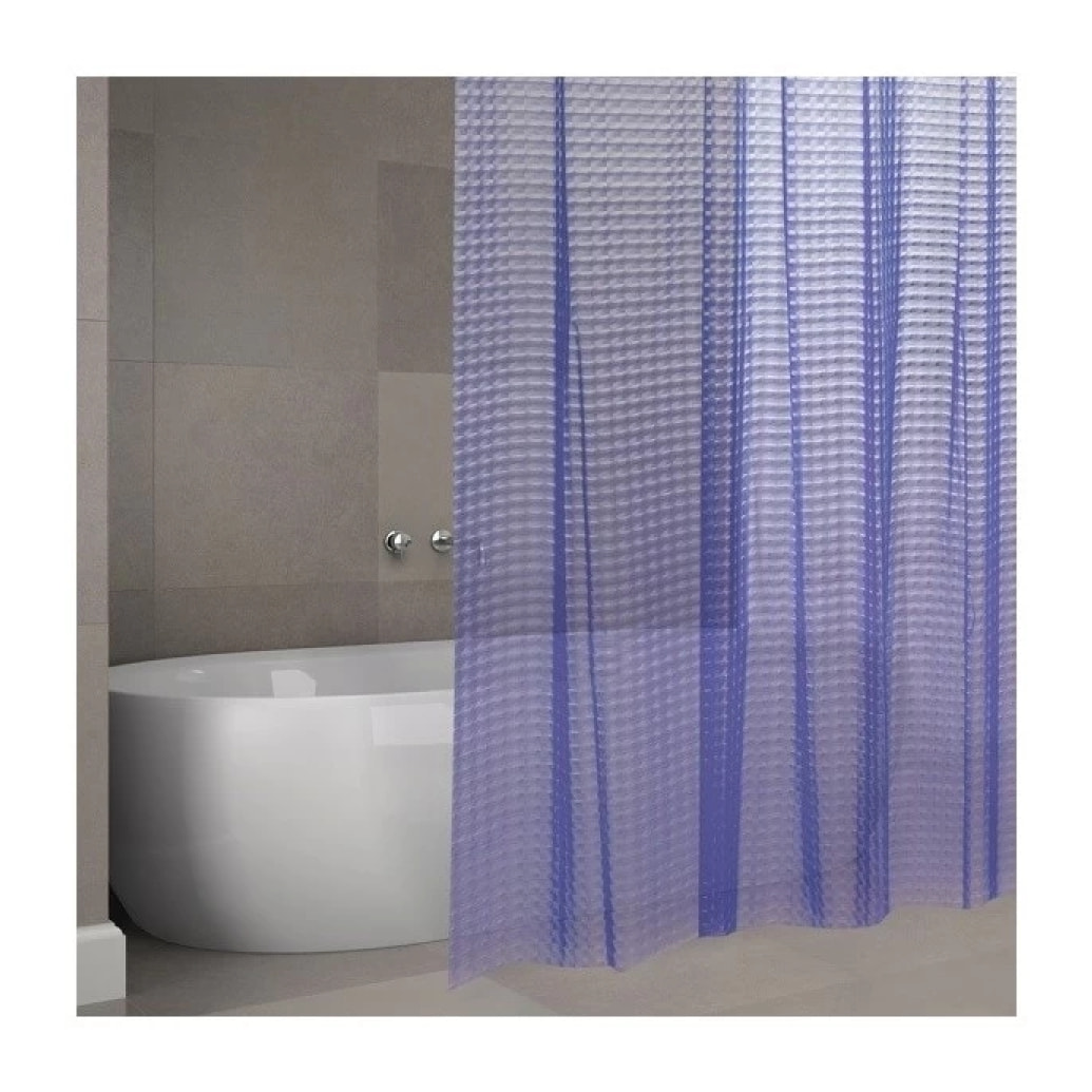 Rideau de douche EVA 3D 180x200cm QUALITà PREMIUM Violet - Anneaux inclus MSV