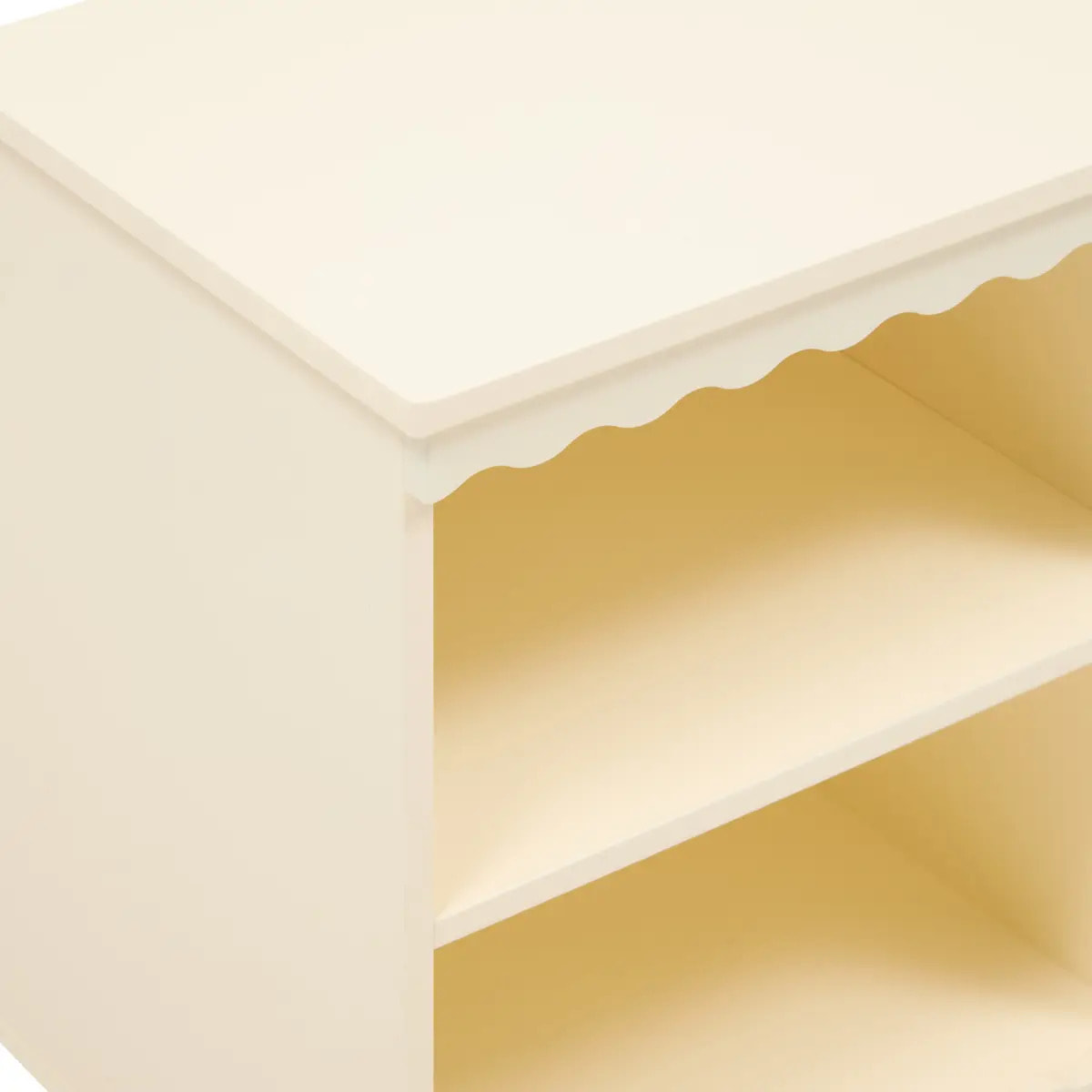Table de Chevet Bouli Enfant 2 Niveaux Beige 40x30x50,5 cm