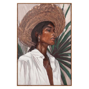 Cuadro Mujer 80% Pintado A Mano 80x4x120 Cm