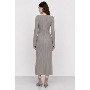 Kocca - Abito in maglia a coste con scollo a goccia Donna