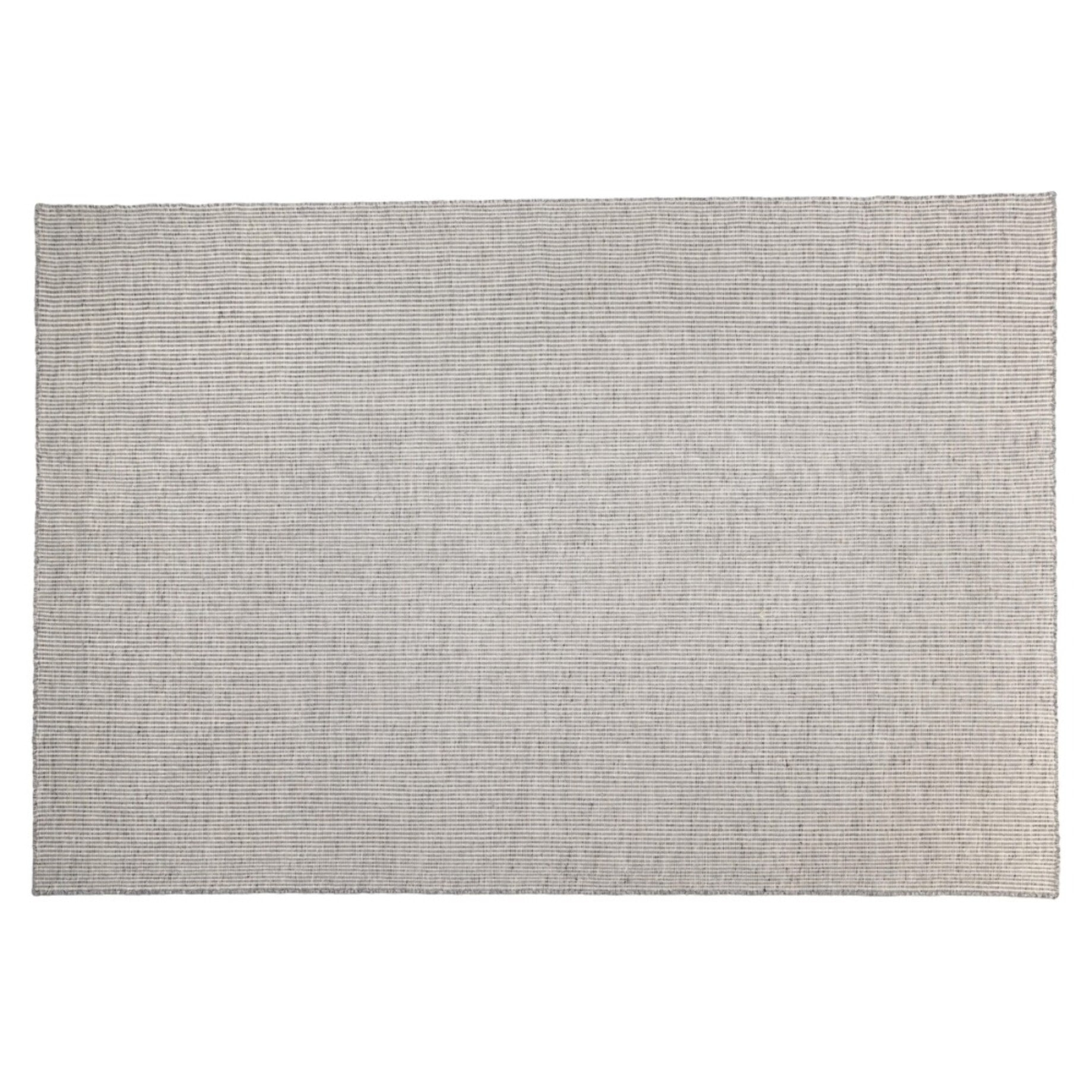 QUENTIN - Tapis rect 200x290cm en laine tissée couleur blanc/gris chiné