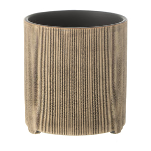 J-Line cache-pot Maria Rond - céramique - brun - 2 pièces - Ø 14.5 cm