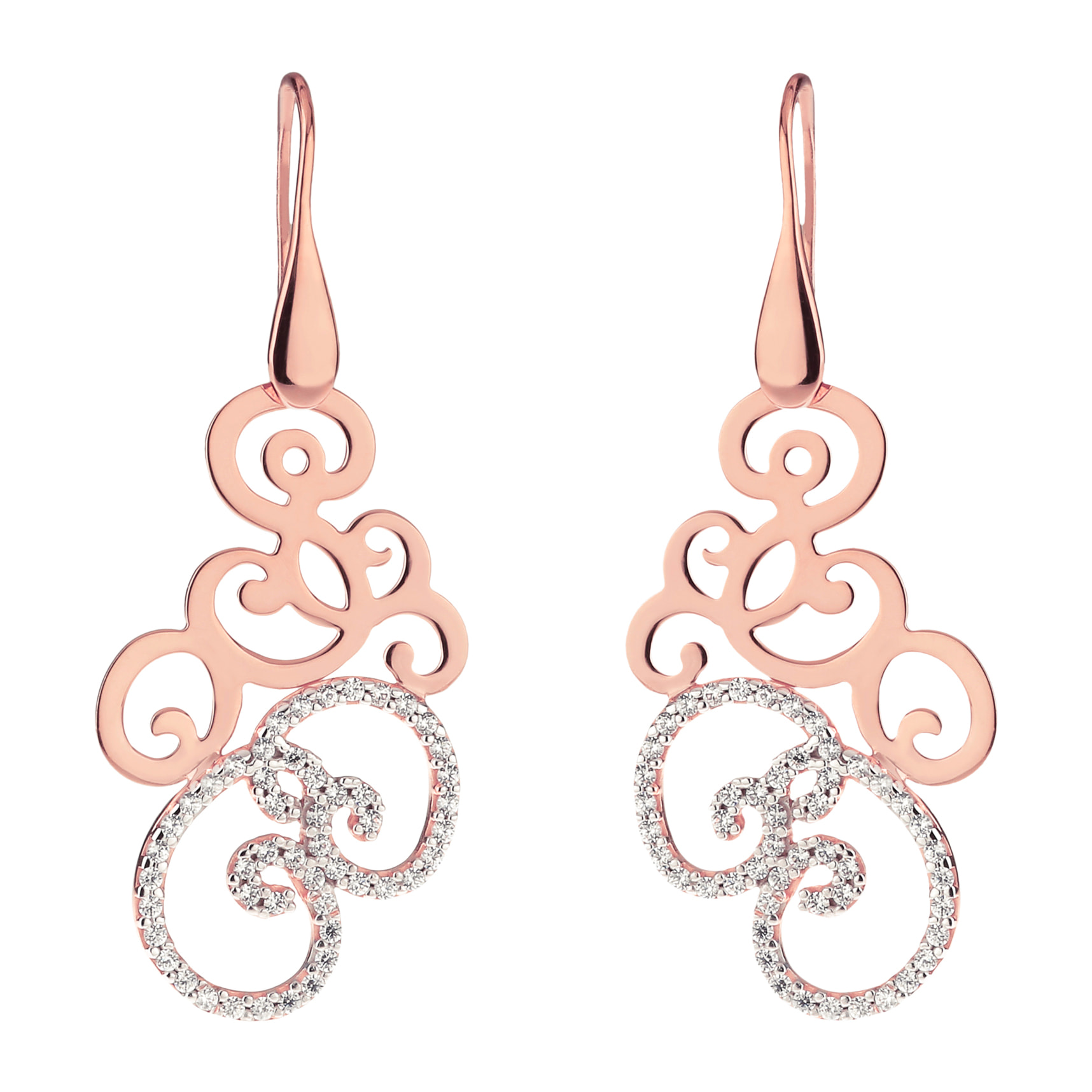 Orecchini Pendenti Geometrici con Cubic Zirconia